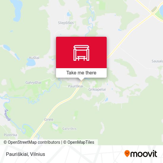 Карта Pauriškiai