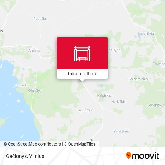 Карта Gečionys