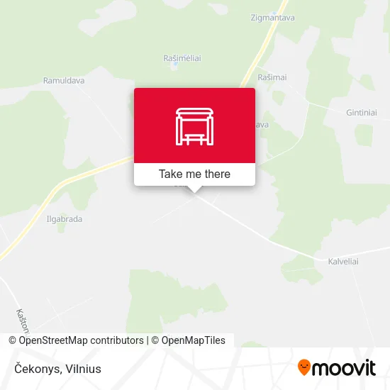 Карта Čekonys
