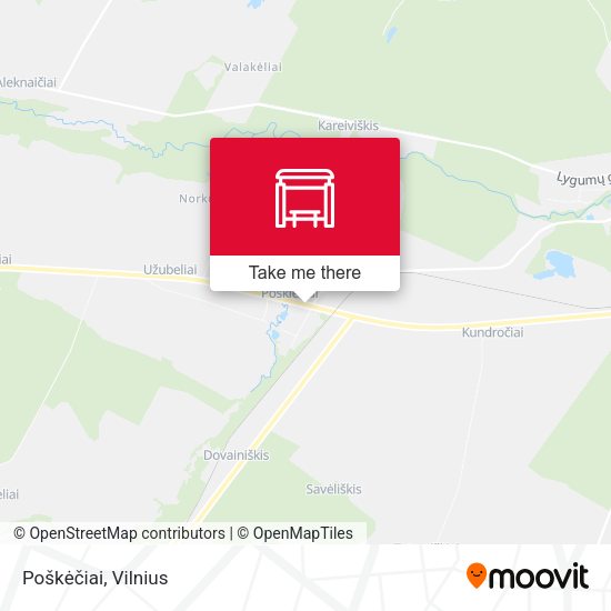 Карта Poškėčiai