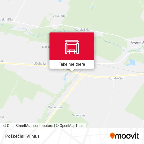 Карта Poškėčiai