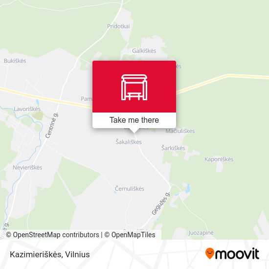 Карта Kazimieriškės