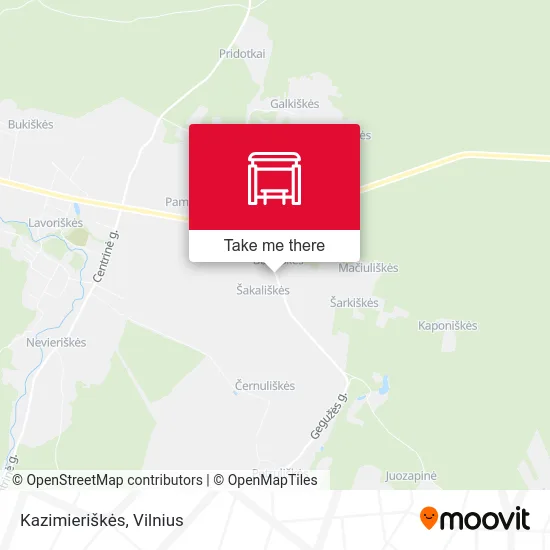 Карта Kazimieriškės