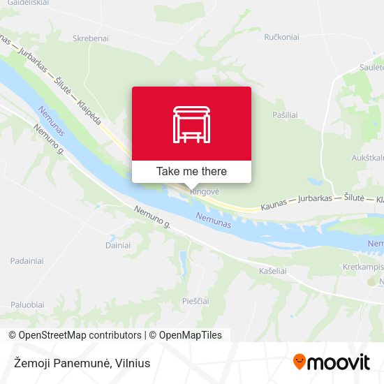 Карта Žemoji Panemunė