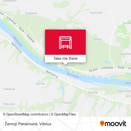 Карта Žemoji Panemunė