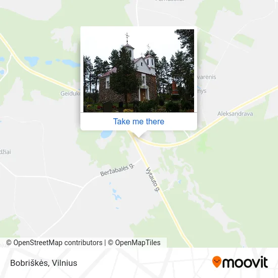 Карта Bobriškės