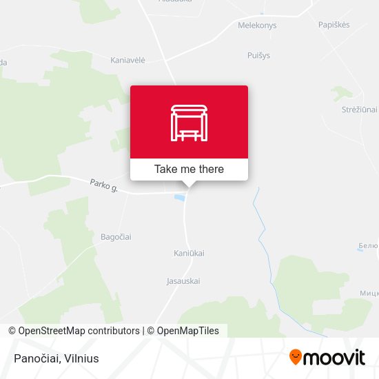 Карта Panočiai