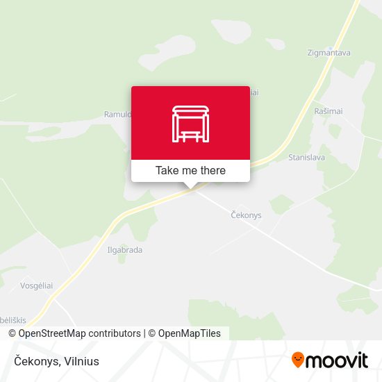 Карта Čekonys