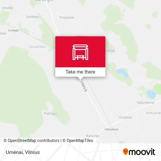 Карта Umėnai
