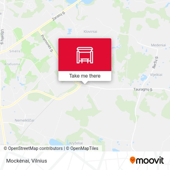 Карта Mockėnai