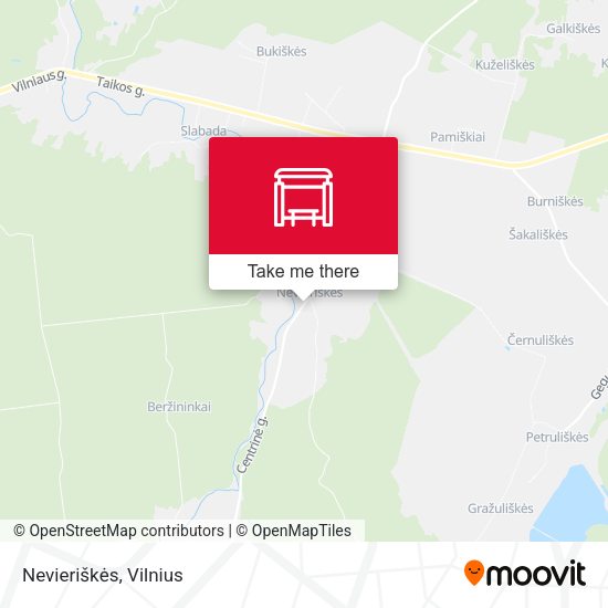 Карта Nevieriškės