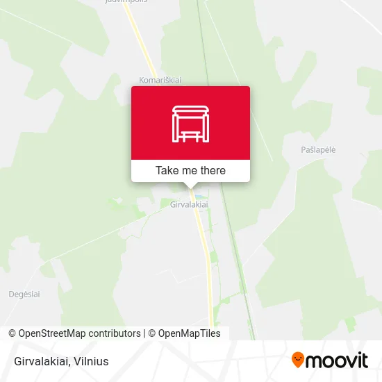 Карта Girvalakiai