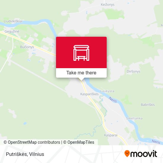 Карта Putriškės