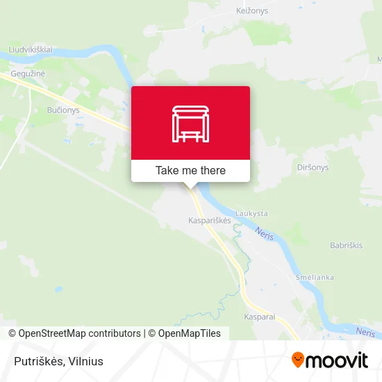 Карта Putriškės