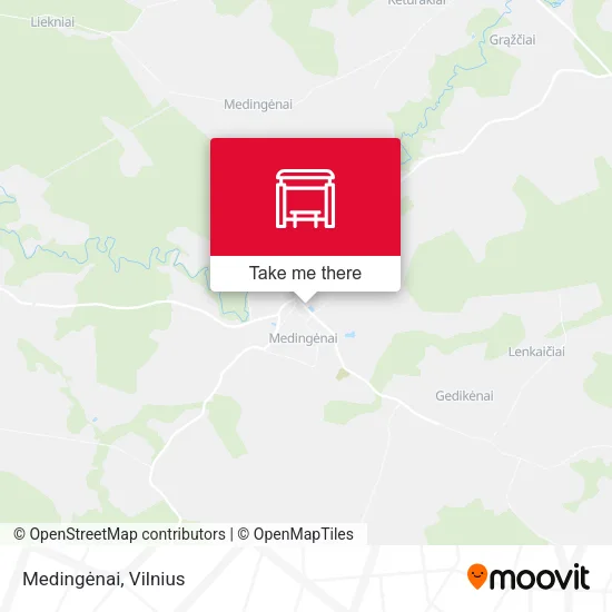 Карта Medingėnai