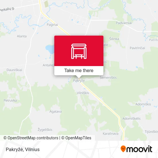 Карта Pakryžė