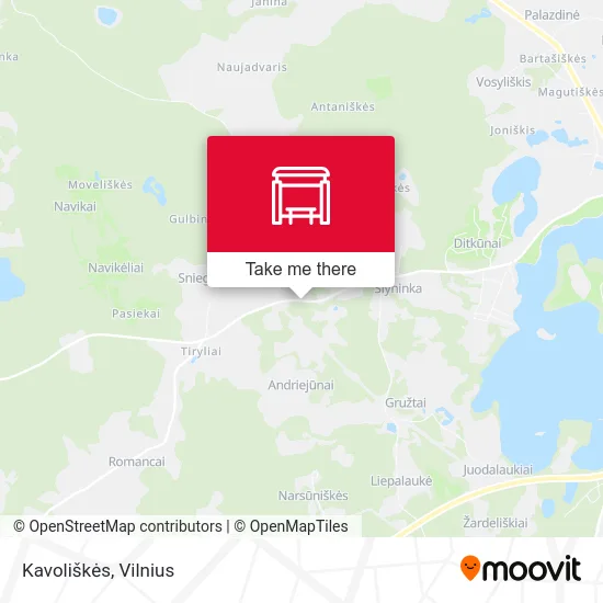 Карта Kavoliškės