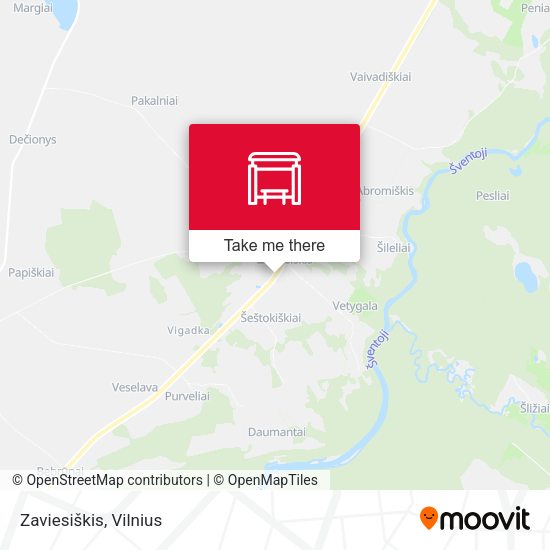 Карта Zaviesiškis