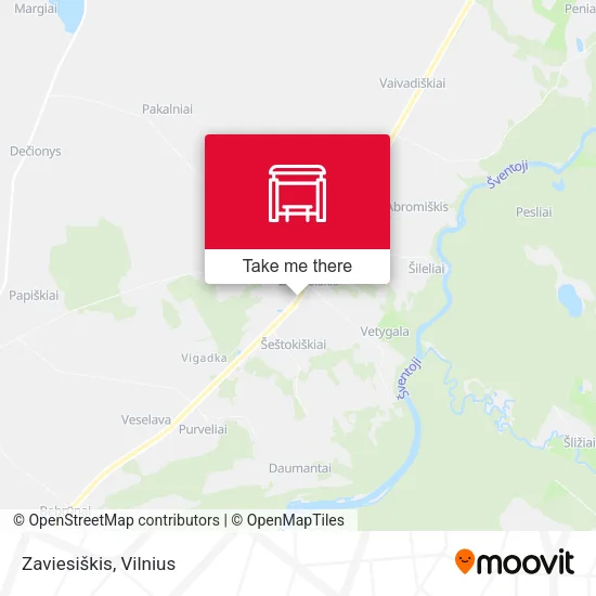 Карта Zaviesiškis