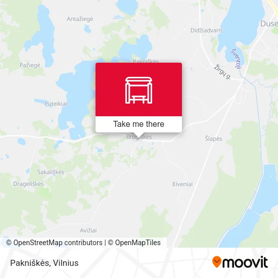 Карта Pakniškės