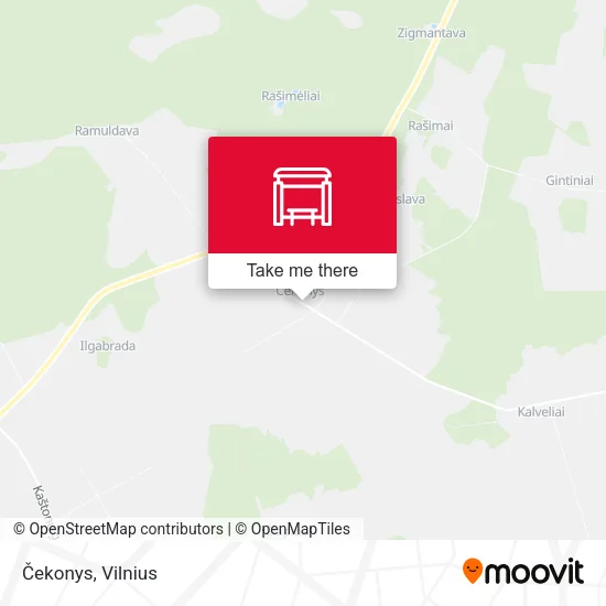 Карта Čekonys