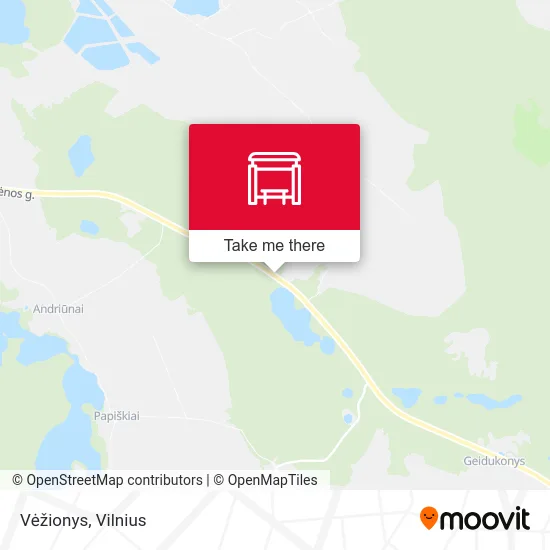 Карта Vėžionys
