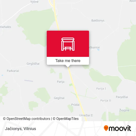 Карта Jačionys