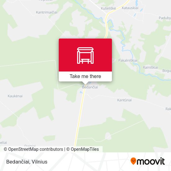 Карта Bedančiai