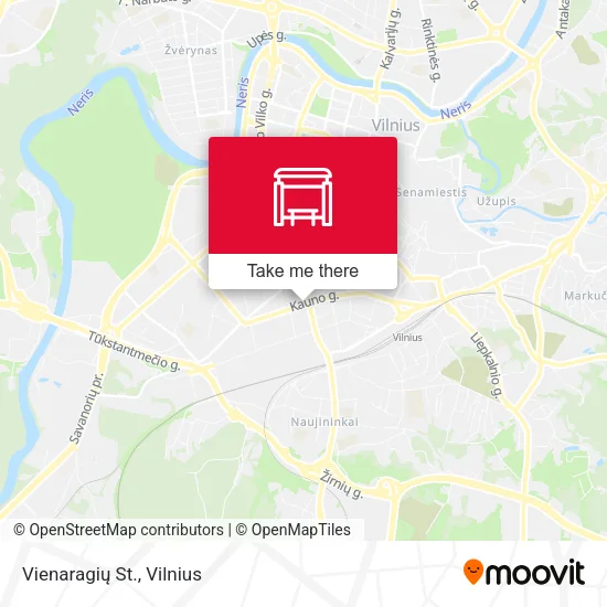 Карта Vienaragių St.