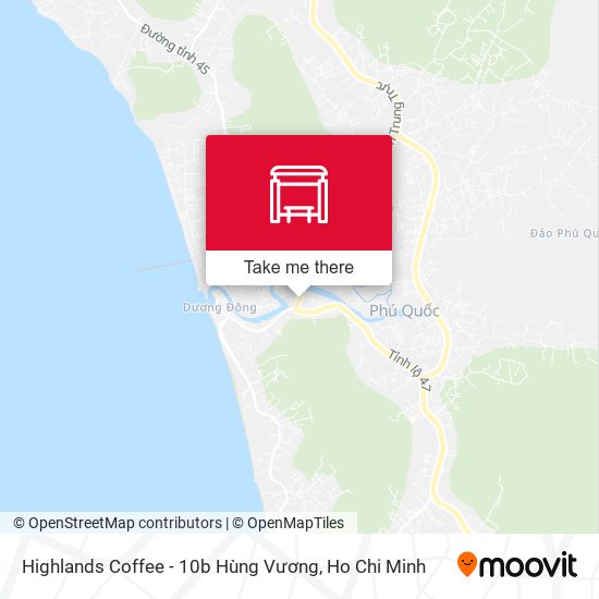 Highlands Coffee - 10b Hùng Vương map