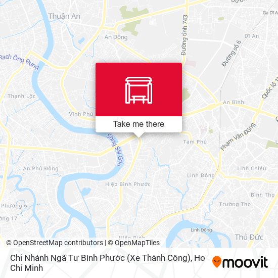 Chi Nhánh Ngã Tư Bình Phước (Xe Thành Công) map
