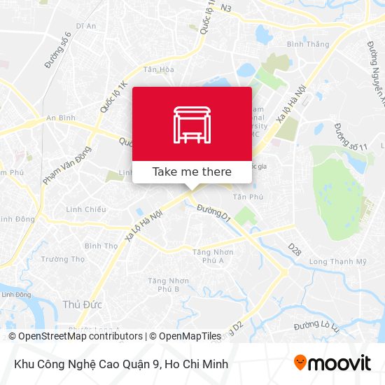 Khu Công Nghệ Cao Quận 9 map