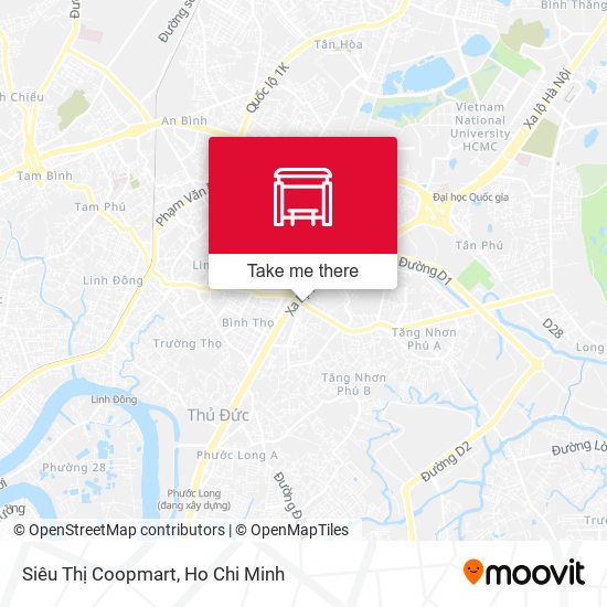 How to get to Siêu Thị Coopmart in Quận 9 by Bus?