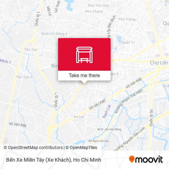 Bến Xe Miền Tây (Xe Khách) map