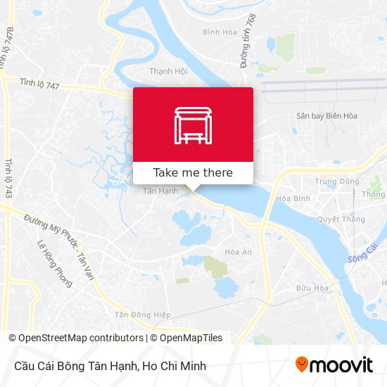 Cầu Cái Bông Tân Hạnh map