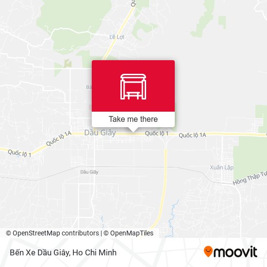 Bến Xe Dầu Giây map