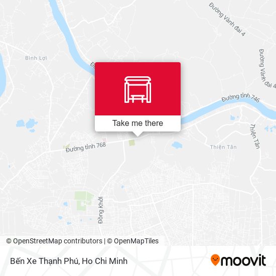 Bến Xe Thạnh Phú map