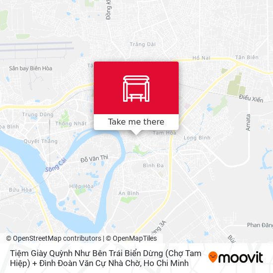 Tiệm Giày Quỳnh Như Bên Trái Biển Dừng (Chợ Tam Hiệp) + Đình Đoàn Văn Cự Nhà Chờ map