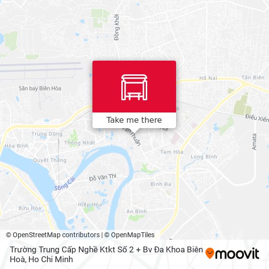 Trường Trung Cấp Nghề Ktkt Số 2 + Bv Đa Khoa Biên Hoà map