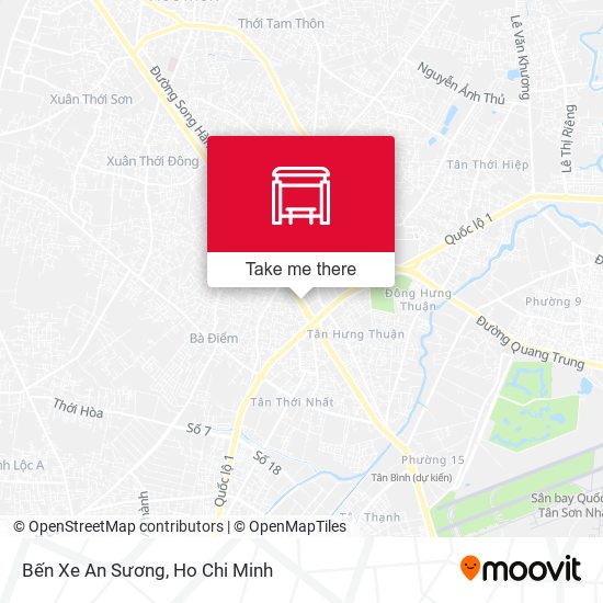 Bến Xe An Sương map