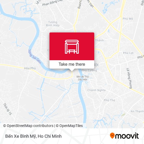 Bến Xe Bình Mỹ map