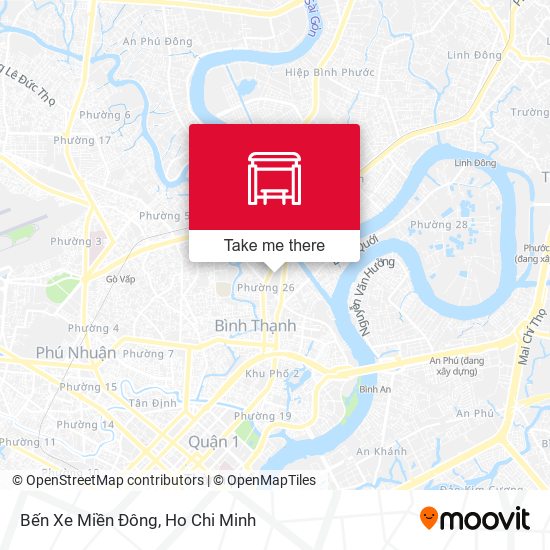 Bến Xe Miền Đông map