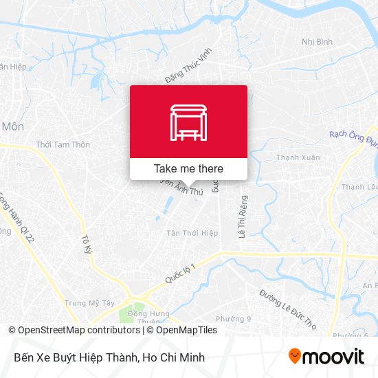 Bến Xe Buýt Hiệp Thành map