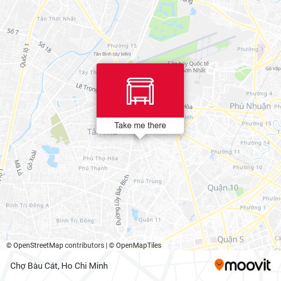 Chợ Bàu Cát map