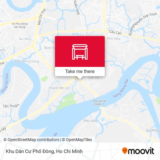 Khu Dân Cư Phố Đông map