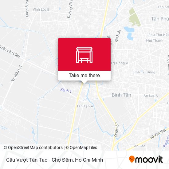 Cầu Vượt Tân Tạo - Chợ Đệm map