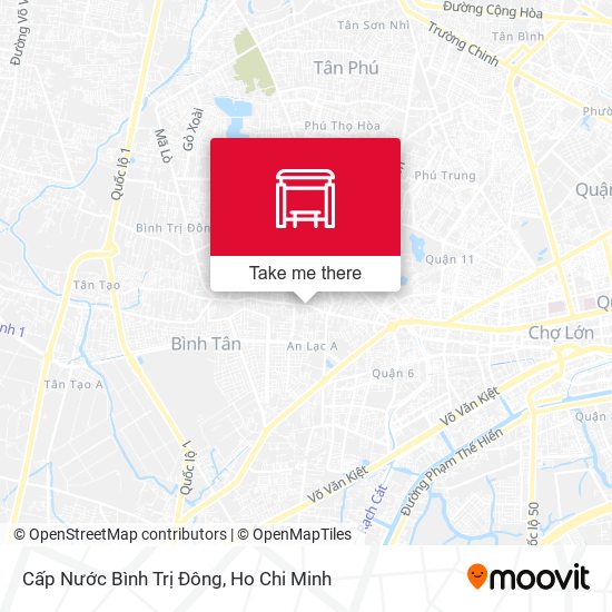 Cấp Nước Bình Trị Đông map
