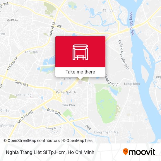 Nghĩa Trang Liệt Sĩ Tp.Hcm map