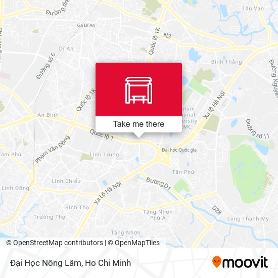 Đại Học Nông Lâm map