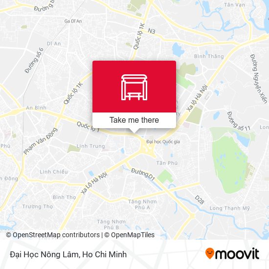 Đại Học Nông Lâm map